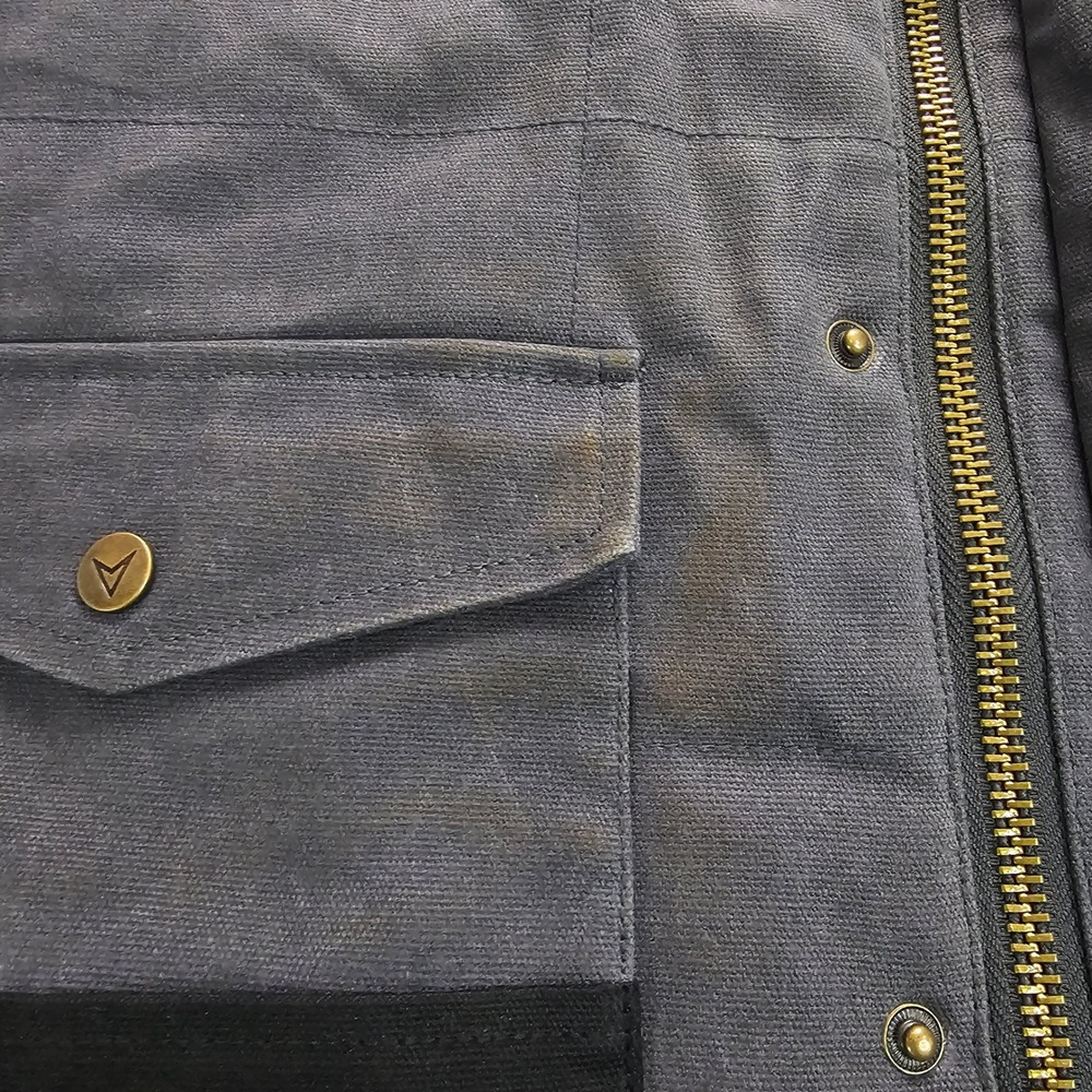 Venado Concealed Carry Vest Mens Large Canvas Quilted Work Grey Full Zip Snap - Picture 3 of 11